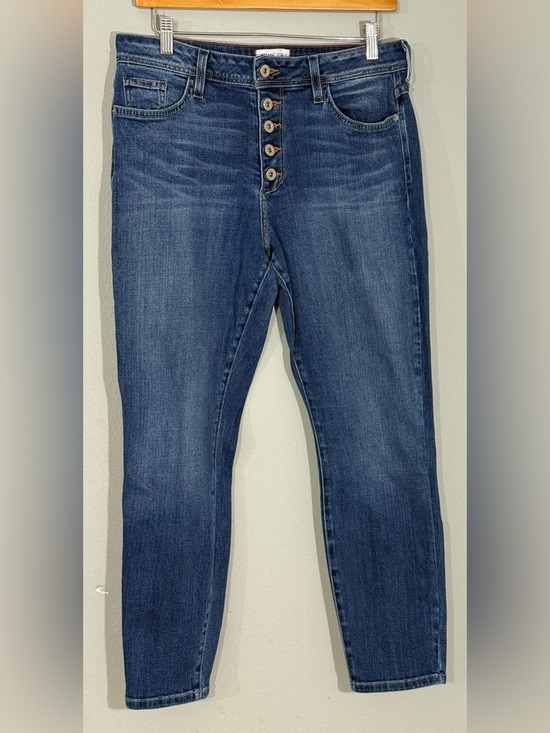Fran Denim Denim - Fran Denim Iris Button Fly Skinny Jeans Women’s Size 31 Medium Wash Stretch